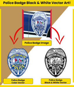 police badge black & white vector art! 01 police badge black & white vector art! 01