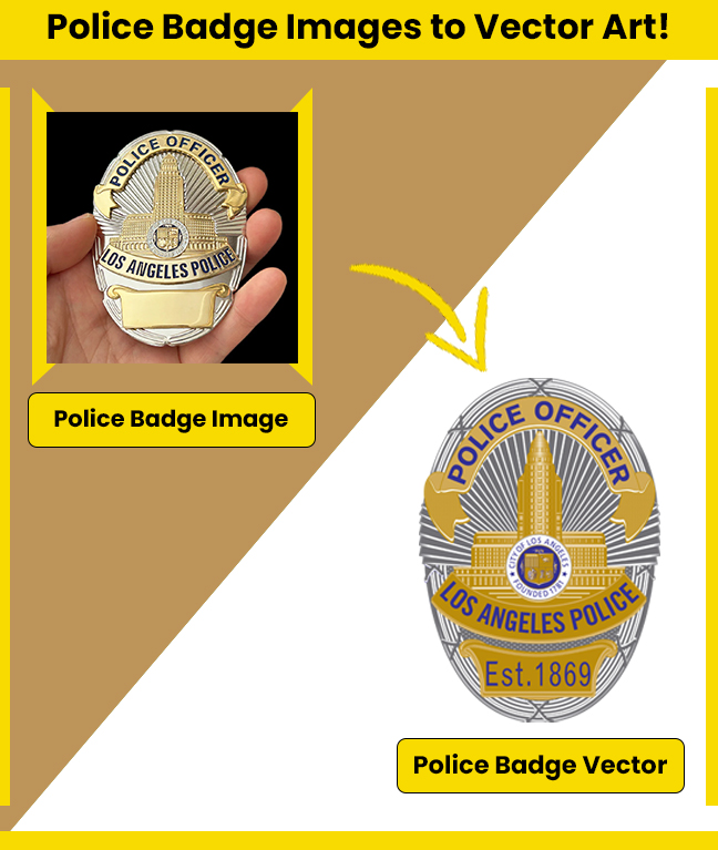 police badge image to vector